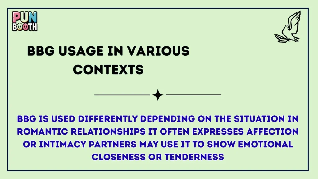 BBG Usage in Various Contexts