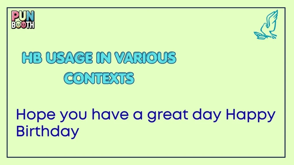 hb Usage in Various Contexts