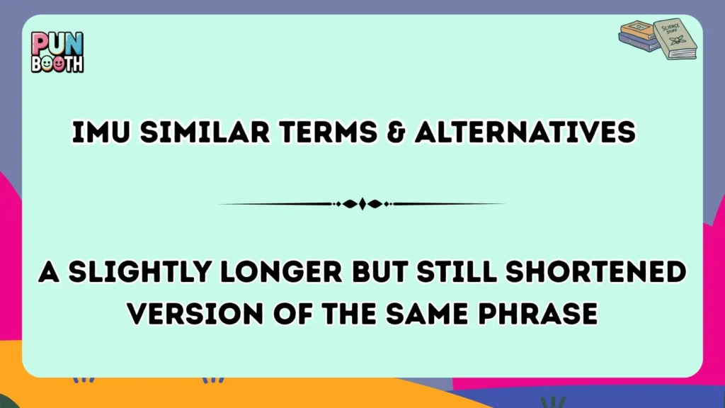 imu Similar Terms & Alternatives