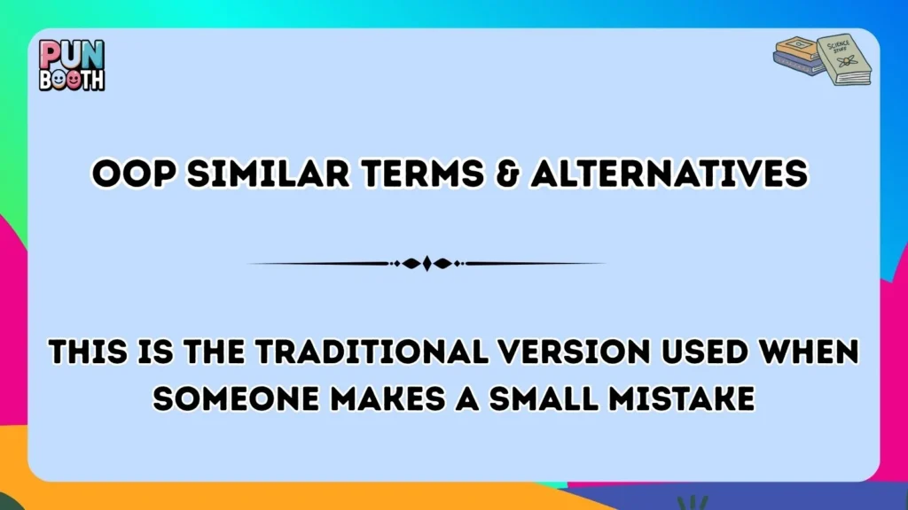 oop Similar Terms & Alternatives