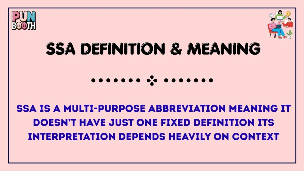 ssa Definition & Meaning