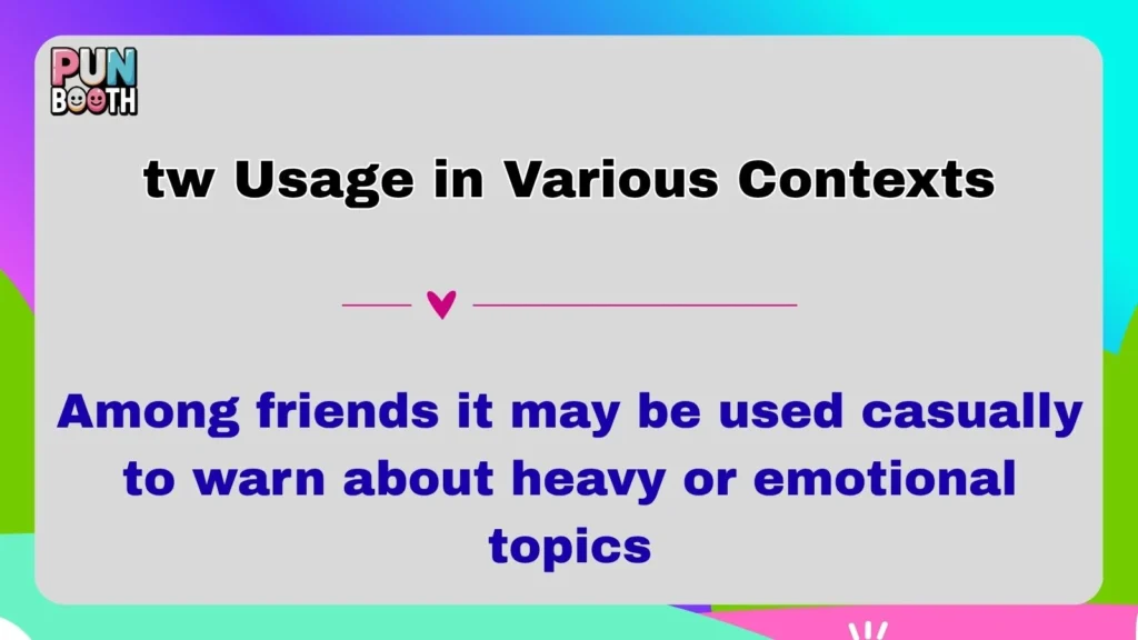tw Usage in Various Contexts