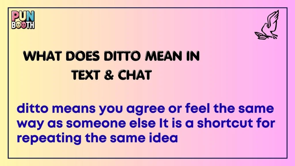 What Does Ditto Mean in Text & Chat