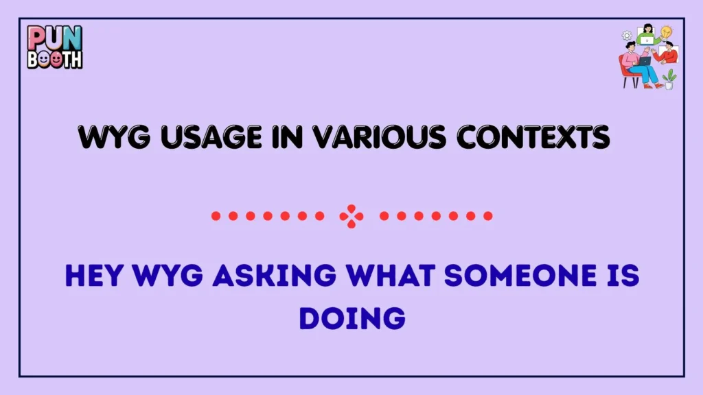 wyg Usage in Various Contexts
