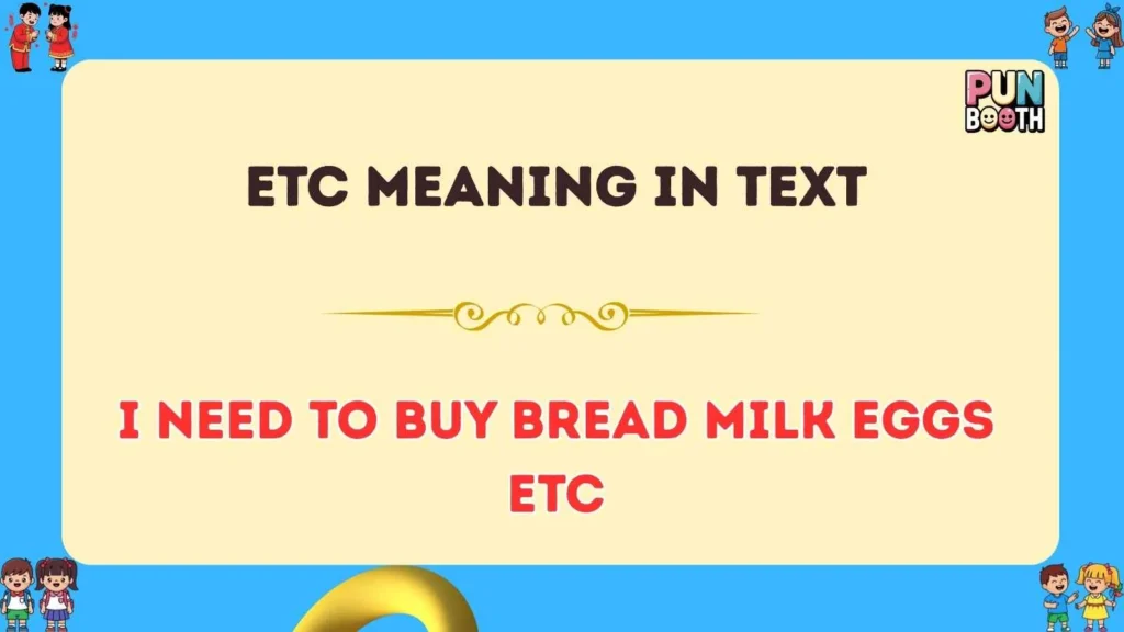 ETC meaning in text