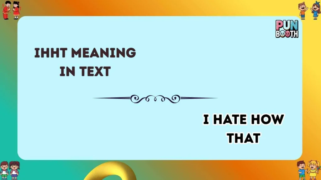 IHHT meaning in text