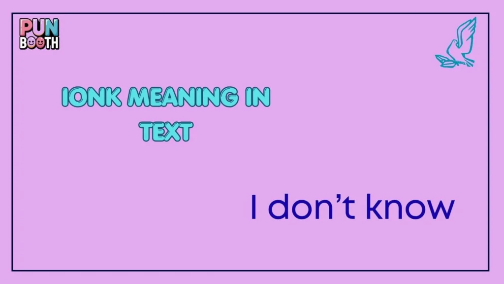ionk meaning in text